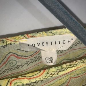 lovestitch Swim - Lovestitch Flowy V-Neck Kimono Cover Up - Yellow lovestitch Swim - Lovestitch Flowy V-Neck Kimono Cover Up - Yellow